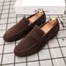 New Fashion Black Business Casual Loafers Daily Yellow Matte Office Men's Shoes One Foot Pedal Brown Banquet Dress Leather Shoes_vogvips.com