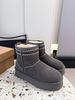 2025 Genuine Leather Anti-slip Thick-soled New Style Ethnic Snow And Wind Floor Boots, Versatile Lace Mid-calf Cotton Shoes With Electric Embroidery_vogvips.com