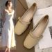Shallow Mouth Flat-soled Single Shoes Women's Quarter Square Head Low Heel Evening Breeze Gentle Lady Mary Jane Shoes_vogvips.com