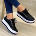 23 Autumn Round-Toe Cross-Border Foreign Trade Large Size European And American Casual Lace-Up Women's Platform_vogvips.com