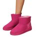 Large Winter New Bottom And Velvet Thick Snow Warm Towels Short Boots Cotton Shoes For Women_vogvips.com
