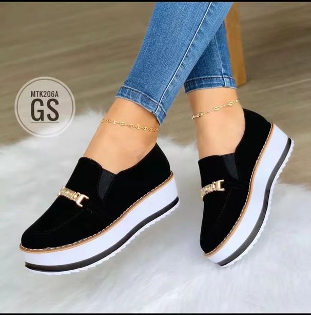 Women's Shoes Autumn New Large Size Women's Sports Shoes Women's Flat Thick Bottom Casual Shoes_vogvips.com