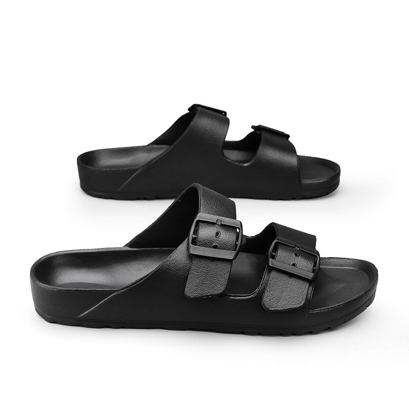 Ultra Light Slippers With Double Buckle Men Women Slides EVA Material Garden Shoes Beach Slip On Sandals Big Size 48 49_vogvips.com