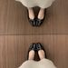 Gentle Bow Ballet Single Shoe For Women In The Spring Of 2026, New Style With Increased Height And Thick Sole For Commuting_vogvips.com