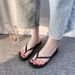 Flip Flops For Women To Wear Outside In Summer, Non Slip For Bathroom Bathing, Beach, Seaside, Couple Ins Trendy Summer Sandals_vogvips.com