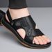 New Summer Breathable, Non Slip, Soft Soled Sandals, Two Way Beach Shoes, Men's Thick Soled Casual Fashion Slippers With Rubber Sole._vogvips.com