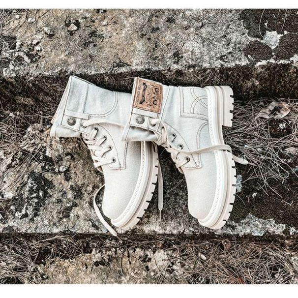 Women's Martin 2025 New Thick-Soled Spring And Autumn Summer Short Workwear Western Denim Boots_vogvips.com
