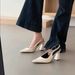 Elegant Pointed-Toe High Heel Sandals For Women - Chic Open-Back Summer Shoes With Arch Support, Comfortable & Stylish (Black, Beige, Green)_vogvips.com