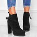 Women's Shoes Boots Martin Boots Women's Short Boots Autumn And Winter British Style Spot High Heels Suede Boots Brown Bow High Heels Women's Shoes_vogvips.com