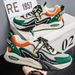 The New Color-blocking Wear-resistant Lace-up Large-sized Running Shoes With A Strong And Thick Soles Are Versatile For Students_vogvips.com