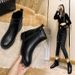 Flat Short Large 41-43 Autumn Winter Plush Martin Small Size 33 Single Genuine Leather Snow Boots Women's Shoes_vogvips.com