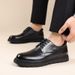 Euro Step Business Men New Casual Genuine Leather Soft Sole Men's Loafers Height Increasing Wear-resistant Brogue Cowhide Shoes_vogvips.com