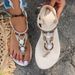 Women's Plus Size Ethnic Style Beaded Fashionable Versatile 2026 Summer New Flat Breathable Casual Sandals For Women_vogvips.com
