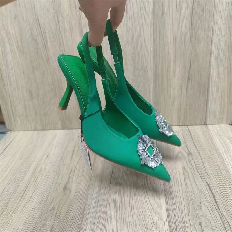 French-style Decorative Non-slip 2024 Summer New Fashion Elegant Closed-toe Versatile Stiletto Sandals For Women_vogvips.com