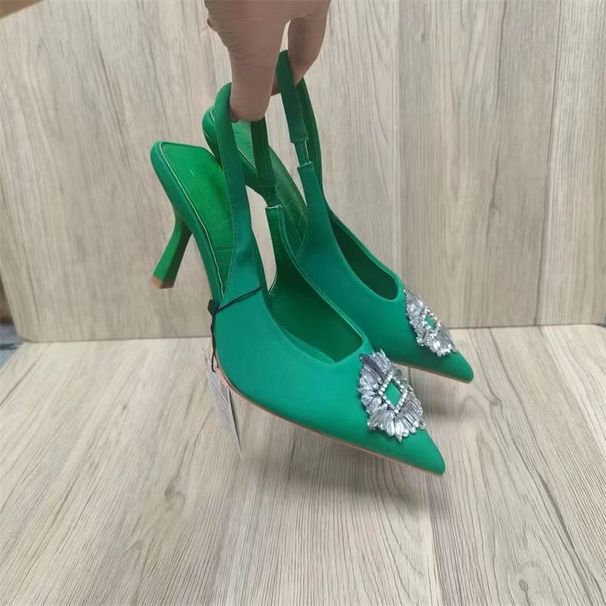 French-style Decorative Non-slip 2024 Summer New Fashion Elegant Closed-toe Versatile Stiletto Sandals For Women_vogvips.com