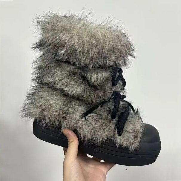 Winter Shoes Women Snow Plush Cold Proof Antiskid Ankle Thicken Waterproof Thick Platform Space Ski Boots Size 35 40_vogvips.com