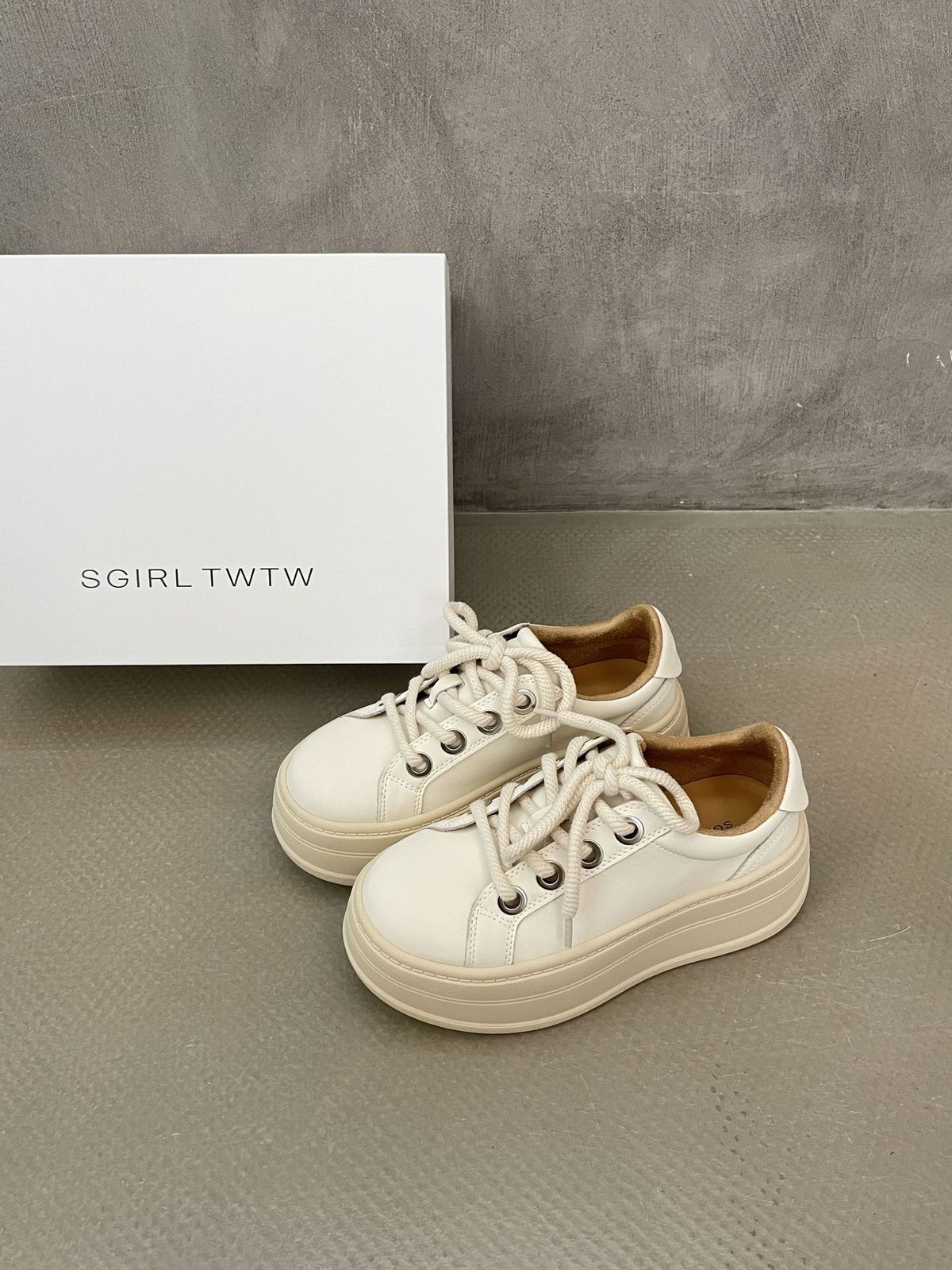Women's SGIRL TWTW Thick-Soled Sneakers 2026 Autumn New Versatile Casual Comfortable Height-Increasing Platform Shoes_vogvips.com