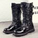 European Warm Series High Tube Punk Stage Leather Men Korean Style Round Toe Trendy British Outdoor Fashion Casual Denim Martin Boots_vogvips.com