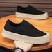Men's Casual Slip-On Canvas Shoes With Anti-Slip Sole, Breathable & Lightweight For Summer, Round Toe Low-Top Sneakers Sports Shoes_vogvips.com