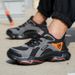 Men's Steel Toe Safety Shoes,Breathable Mesh & Microfiber Leather Upper, EVA Sole For Construction & Outdoor Working Sites Work Shoes_vogvips.com