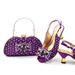 High heel broken diamond round head fish mouth sandals with diamond bow handbag_vogvips.com