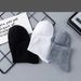 Men's New Socks Four Seasons Breathable Sweat Absorbent Black And White Gray Socks Solid Color Sports Socks Mid Tube Socks_vogvips.com