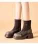 Slim Boots Elastic Boots For Women's Autumn And Winter Maillard Ankle Boots_vogvips.com