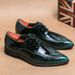 New Men's Brown Business Casual Derby Shoes British Style Lace-up Versatile Brock Men's Shoes Black Suit Banquet Dress Groom Wedding Shoes_vogvips.com