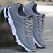 Euro Step New Breathable Casual Black Men's Running Soft Sole Mesh Sports Shoes_vogvips.com