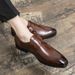 Euro Step Plus Men's 2025 Summer Casual Breathable British Style Trendy Formal Brogue Business Leather Shoes Size 48_vogvips.com