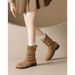 Weiwei Girl 5732-3 Retro British Style Martin Boots For Women, New Fashionable And Elegant Slip-On Wrinkled Boots For Autumn And W_vogvips.com