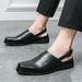 TerraStride 2025 Summer Breathable Sandals Size 38-46 Men's Korean Style Trendy Leather Shoes_vogvips.com