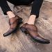 British Style Nightclub Hairstylist Leather Casual Business Lace-up Pointed Toe Men's Shoes_vogvips.com