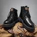 Men's High-Top Martin Boots - Waterproof PU Leather Desert Work Boots For Outdoor & Casual Wear_vogvips.com