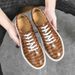 New Large-sized Lace Up Fashion Show, Business Leather Shoes For Men's And British Personalized Casual Sneakers_vogvips.com