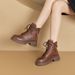 2025 Autumn Genuine Martin For Women Korean Style Double Side Zipper Casual Shoes Thick Sole Women's Leather Boots_vogvips.com