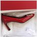 Top Version Buckle High Heels Genuine Thin Heel Patent Leather Square Toe Single Elephant Gray Wedding Shallow Mouth_vogvips.com