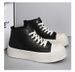 Board Shoes For Couples, High Top, Low Top, Casual, Wear-resistant, Versatile, High Street, Height Increasing, Sports Shoes, Trendy_vogvips.com
