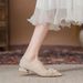 327-55 New Glitter Fairy Bridesmaid Boat Pointed Toe Wedding Heel Bride Flat Single Shoes Women_vogvips.com