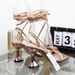 Cross Roman 2024 Summer Open Toe Slim High Heel Fashionable Sandals With Tie Up Outer Single Oversized Women's Shoes 8cm_vogvips.com