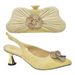 Vintage pointed high-heeled sandals with dinner clutch set Solid color shoe set for party_vogvips.com