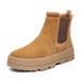 Retro Outdoor Hiking Short Boots Casual Round Head Thick Sole Heightening Martin Boots_vogvips.com
