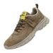 Mesh Splicing Men's Casual Single Shoes Soft-sided Lace-up Sports Running Shoes_vogvips.com