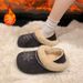 Qingmi~ Fleece-Lined Warm 2025 New Winter Style Height-Increasing Thickened Outdoor Furry Cotton Shoes Retro_vogvips.com