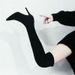 Women's Knee-High Stretch Boots - Chunky Heel & Faux Suede Over-The-Knee Boots With Plush Lining | Pointed Toe & Slouchy Silhouette For Fall/Winter_vogvips.com