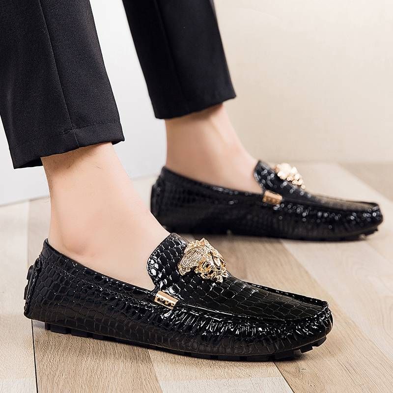 Men's Loafers Casual Slip On Black Shoes Soft Penny Loafers For Men Lightweight Driving Boat Shoes_vogvips.com