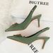 BIGTREE Shoes Pointed Toe Women Pumps Metal Square Buckle High Heels Stiletto Sexy Party Shoes Summer Women Sandals Size 42 43_vogvips.com