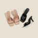 Show Your Feet White! Naked High-heeled Sandals For Women's Summer Temperament, Thin Heels, Square Head,_vogvips.com