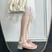 Spring 2025 New Small Fragrant Sheepskin Clover Claw Toe Thick Heel Sandals For Women, Flat Bottom Versatile Roman Shoes_vogvips.com