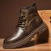 Martin Boots Men's High-top Breathable Casual Shoes Retro Leather Shoes Wind Tooling Short Boots Men_vogvips.com